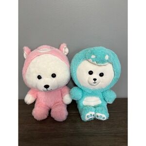 Peek-A-Boo Husky in Pig &‎ Dinosaur Plush Set